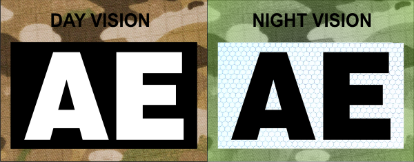 AE IR SolasX patch White on IR Magic Black